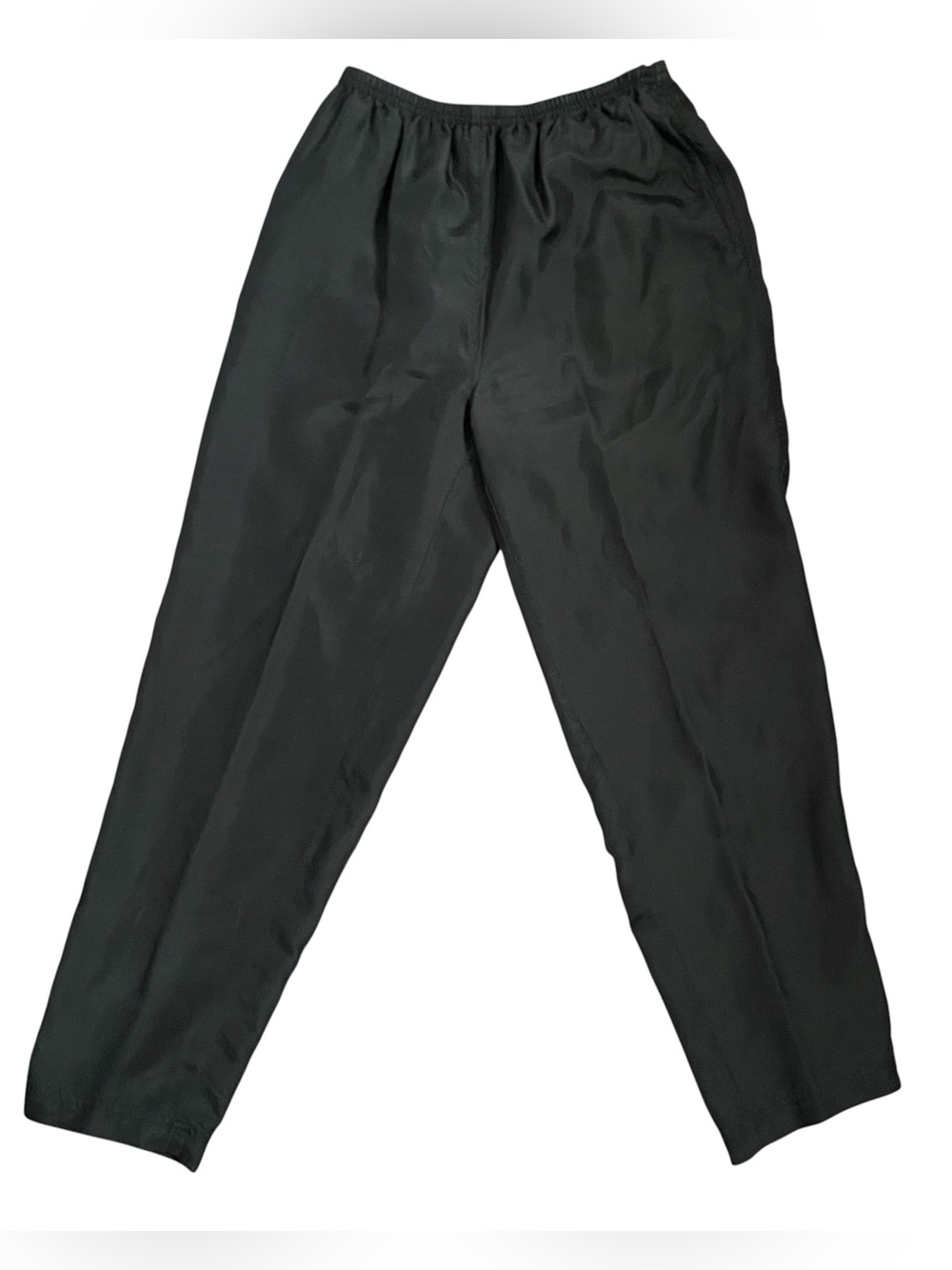Mureli Vintage 100% Silk Pants Womens Small Black Elastic Waist Lined Trouser S